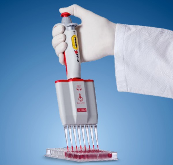 Dụng cụ hút mẫu Micropipette 8 kênh | VITLAB® micropipette -8