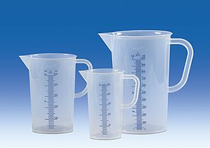 Ca nhựa PP vạch nổi màu xanh Vitlab | Graduated beakers, PP, blue raised scale